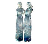 Generico Sisters by My Side-Celebrates Friendships Sculpture, Handmade Ocean-Inspired Resin Sister Statue, Gradient Desktop Art Ornament Figurine Home Decor Friend Gifts for Bestie Female