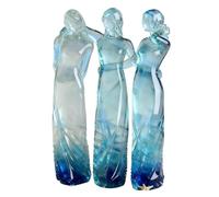 Generico Sisters by My Side-Celebrates Friendships Sculpture, Handmade Ocean-Inspired Resin Sister Statue, Gradient Desktop Art Ornament Figurine Home Decor Friend Gifts for Bestie Female