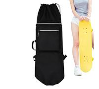 Generico Skateboard Backpack Oxford Cloth Drawstring Closure Adjustable Shoulder Straps Large Capacity Carry Bag 84x32cm / 110x32cm Outdoor Travel Storage
