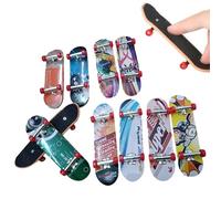 Genérico Skateboard con punta delle dita - ABS da 12 pollici | Mini tavola: set di giocattoli per dita portatile con disegni colorati che promuovono la creatività e il gioco con trucchi