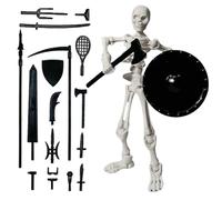 Generico Skeleton Action Figure, Movable Joints Figurine, Human Bone Model Halloween Decoration, Anatomical Skeleton Toy for Desktop Display, Table Decor, Home and Offices, 1.38x0.59x5.12 inches