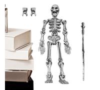 Generico Skeleton Action Figure - Poseable Toy for Kids and Collectors | Articulated Skeleton Model with Detailed Joints, Seasonal Décor for Halloween, or Desktop Display