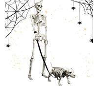 Generico Skeleton Decor - Creepy Posable Human Walking Dog Bones Props | Skeleton Outdoor Decor for Indoor Outdoor Yard GardenPorch Doorway Graveyard Pathway Walkway Lawn Cemetery Haunted House