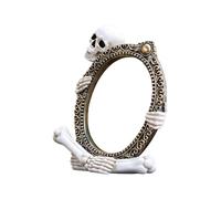 Generico Skeleton Figurines Decor - 6.4 Inches, Resin Photo Frame Statue | Halloween Skeleton Sculpture, Mirror Frame, Bedside, Bookcase, Display Cabinet & Dressing Table Ornament
