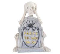 Generico Skeleton Halloween Decorations - Gothic Halloween Tombstone | Spooky Graveyard Decor, Tombstone Halloween Decor for Halloween Holiday Desktop Home Living Room Haunted House Party