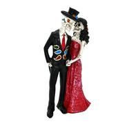 Generico Skeleton Statue | Desk Shelf Skull Lovers Resin Sculpture | Versatile Halloween Gothic Decoration Bride Groom Figurine for Living Room Offices Kitchen Holiday Garden Mantelpieces
