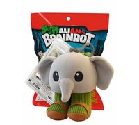 Generico Skifidol Liril Larilà Peluche Coccodrillo, 12 cm, Verde e Grigio, con Moschettone e Card Esclusiva, Morbidissimo, Collezione Italian Brainrot, per Bambini dai 3 Anni