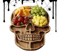 Generico Skull Charcuterie Board - Decorazione del di Charcuterie Halloween | di cibo a forma di teschio in legno | Halloween Scary Servizio vassoio per natalizio per le vacanze Restauranti a buf