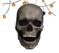 Generico Skull Masque Jaw - Realistic Face Cover | Halloween Props Headgear, Full Skeleton with Movable Jaw Facial Cover for Party Supplies Costume Cosplay Decoration Scary Fun