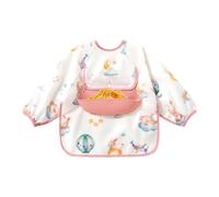 Generico Sleeved Bib - Waterproof Full-Coverage Feeding Smock with Catch Pocket, Easy-Clean Art & Mealtime Apron | for Highchair, Painting, Daycare & Travel