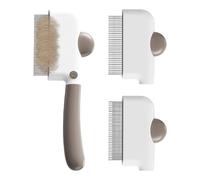 Generico Slicker Brush for Dogs - Multi Head Pet Grooming Tool Kit, Dog Hair Detangling Comb with Replaceable Brush Units, Lice Care Cleaner Set | for Animal Lovers Daily Grooming Office Study Trav