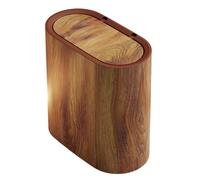 Generico Slim Trash Can With Lid - ABS 29.5x29x16cm | Small Covered Garbage Bin, Waste Basket Organizer | For Bathroom Toilet Kitchen Laundry Bedroom Home And Dorm Use
