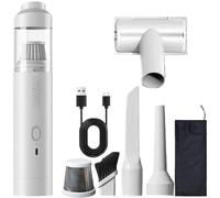 Generico Slim V8 Mate Cordless Car Vacuum, 19000Pa High Power Handheld Car Vacuum Cleaner, 2 Suction Modes with Brushless Motor, with Multi Accessories (White)