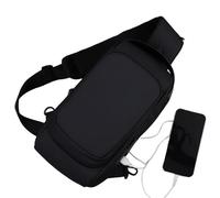 Generico Sling Bag, Waterproof Pack, Anti-Theft Shoulder Daypack, Usb Charging Port, Large Capacity Organizer, Perfect for Travel, Fitness, Shopping, Daily Commute, 30x16x9cm Black