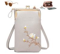 Generico Sling Cross-Body Wallet with Cell Phone Holder, Light Multiple Slots Women Wallets, Retro Anti-Theft Coin Clutch Bag