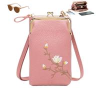 Generico Sling Cross-Body Wallet with Cell Phone Holder, Light Multiple Slots Women Wallets, Retro Anti-Theft Coin Clutch Bag