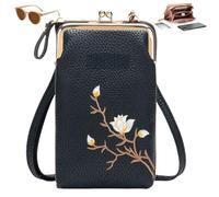Generico Sling Cross-Body Wallet with Cell Phone Holder, Light Multiple Slots Women Wallets, Retro Anti-Theft Coin Clutch Bag