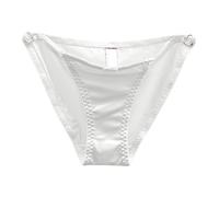 Generico Slip Donna Cotone,Intimo Sexy Scavato con Fiocco Francese per Donna con Superficie in Raso Senza Cuciture A Vita Bassa E Pantaloni A Triangolo Abbottonati con Puro Desiderio di Amore