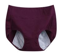 Generico Slip per Ciclo Mestruale Donna Curvy, Invisibile Lavabili Mutande Mestruali Donna Vita Alta, Tinta Unita Slip Donna Elegante Taglie Forti Mutande Costume Assorbenti