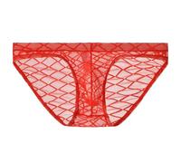 Generico Slip Uomo in Rete Elasticizzata Trasparente, Modello con Busto Anatomico, Tessuto Leggero e Morbido, Adatto Come Intimo Erotico e Slip per Tutte Le Occasioni