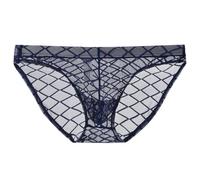 Generico Slip Uomo in Rete Elasticizzata Trasparente, Modello con Busto Anatomico, Tessuto Leggero e Morbido, Adatto Come Intimo Erotico e Slip per Tutte Le Occasioni