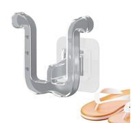 Generico Slippers Hanger Rack - Wall Mount Bathroom Slipper Rack | No Drill Shoe Holder | Adhesive Slipper Storage Hook For Bathroom, Balcony, Door, Entrance, Space Saving Home Organization Use