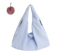 Generico Slouchy Hobo Underarm Satchel for Women,Corduroy Trendy Wide Strap Shoulder Bag,Retro Large Capacity Casual Tote Bag