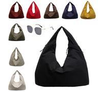 Generico Slouchy Tote Bags Men Women Large Shoulder Bags for Travel Commute,Waterproof,Large Capacity (black)