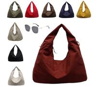Generico Slouchy Tote Bags Men Women Large Shoulder Bags for Travel Commute,Waterproof,Large Capacity (deep red)