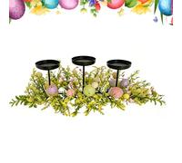 Generico Small Candle Holder with 3-Tray Easter Egg Stable Base - Aesthetic Candle Stand for Table Decor | for Dining, Living Room, Bedroom, Kitchen, Apartment, Office, Farmhouse, Holiday Party