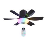 Generico Small Ceiling Fan With Light Bulb, For Home Dorm Office Apartment