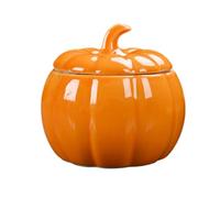 Generico Small Ceramic Pumpkin Jar - Pumpkin Shaped Storage Jar With Lid | Functional Thanksgiving Airtight Treat Food Container Fall Home Decor For Kitchen Party Bedroom Dorm Living Room