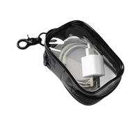 Generico Small Clear Purse, PP Mini Transparent Storage Bag With Keychain | 4.13 Inch Lightweight for Charging Cables and Small Items | Compact Portable Pouch for Travel, Daily Carry, Accesso