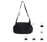 Generico Small Crossbody Bags for Women Nylon Crossbody Purses with Adjustable Strap Trendy Shoulder Bag Handbag (black)