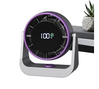 Generico Small Desk Fan - Led Display Rechargeable Quiet Cooling | Portable Personal Table Fan | Mini Desktop, Digital Led Touch Control, Wall-Mounted, Large-Capacity Battery, Quiet, for Bedroom