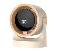 Generico Small Fans Bedroom - 3.5 Inches, Desktop Cooling Fan, digital display | Portable Mini Table Ventilator, 100 Speed Air Circulation Device for Home, Office, Dormitory, Travel and Camping Use