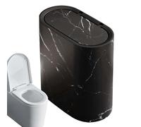 Generico Small Garbage Can With Lid - ABS 29.5x29x16cm | Slim Trash Can With Lid, Covered Dustbin Waste Basket | Corner Trash Bin For Bathroom Kitchen Toilet Laundry Home Dorm Room Use