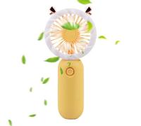 Generico Small Handheld Fan - 15cm Pocket Fan With Light | ABS USB Rechargeable Cooling Gadget, 3-Speed Personal Desktop Fans With LED Night Fill Light For Beach Travel Festival Stroller Desk Bedroom