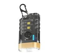 Generico Small LED Flashlight - ABS 5.5x3.3cm Rechargeable 9 Level Dimming Compact Torch, Type-C Keychain Light | Portable Camping Hiking Survival Outdoor Fishing Power Outage Lamp Use