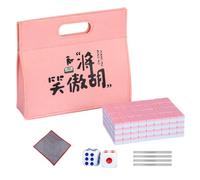 Generico Small Mahjong Tile Set, Tablecloth Carrying Bag, Dice Tile Ruler | 0.94x0.67 inches Chinese Mahjong Pieces for Family Leisure Time Friends Night Game