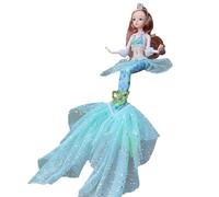 Generico Small Mermaid Doll - Fashion Vinyl Doll Princess Classic Film Inspirato | Small Mobile, dolce e squisita Bambola, Natale, regalo di compleanno per la giornata per bambini