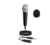 Generico Small Microphone for Phone - Portable Voice & Video Recording | Noise-Canceling Condenser with Plug-and-Play Jack & Windscreens for Vlogging, Podcasting and Content Creation