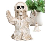 Generico Small Resin Skeleton Statue, Gothic Horror Ghost Skull