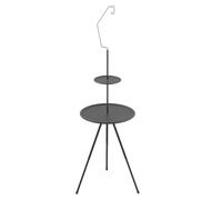 Generico Small Round Folding Table, Portable Camping Table, Lightweight and Compact, Sturdy Picnic/Garden Supply, 14.96x14.96x1.57 inches, Ideal for Beach, Outdoor, Indoor Use, Black