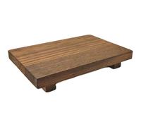 Generico Small Wooden Bathroom Foot Stool | Multipurpose Shower Step With Soap Tray, Plant Holder, Or Vase Stand | Durable Decorative Wooden Stool For Bath Accessories, Compact & Stylish