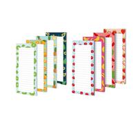 Generico Small Writing Pads - 4-Piece Fruit Design Memo Notepads | Easy Tear-Off Clear Print Stationery Paper Pads for Daily Work, Study Notes, Shopping Lists, Office, Classroom