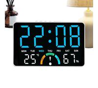 Generico Smart Clock - Digital Alarm Unit, Clear Number Time Display, Bed Clock with Temperature Humidity Sensor, Daily Use Time Reminder, Students Seniors Adults Setup Control