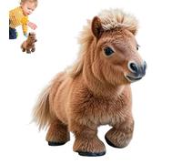 Genérico Smart Electric Simulation Horse Plush - Robot Horse | Compagno di peluche elettronico realistico, animale domestico robotico per compleanno, ragazze per bambini