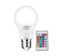 Generico Smart RGB Light Bulbs with Remote Control | 5W E27 Screw Base Color Changing LED Bulbs | Dimmable RGB Lights for Bar, Wedding, and Home Decoration