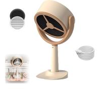 Generico Smoke Fan for Smoking Indoors, Puff Chill Fan for Smoking, The High Fan For Smoke, Lorivu Smoke Away Purifier Fan, Mini Removable Cooker Hood (Beige,Rechargeable)